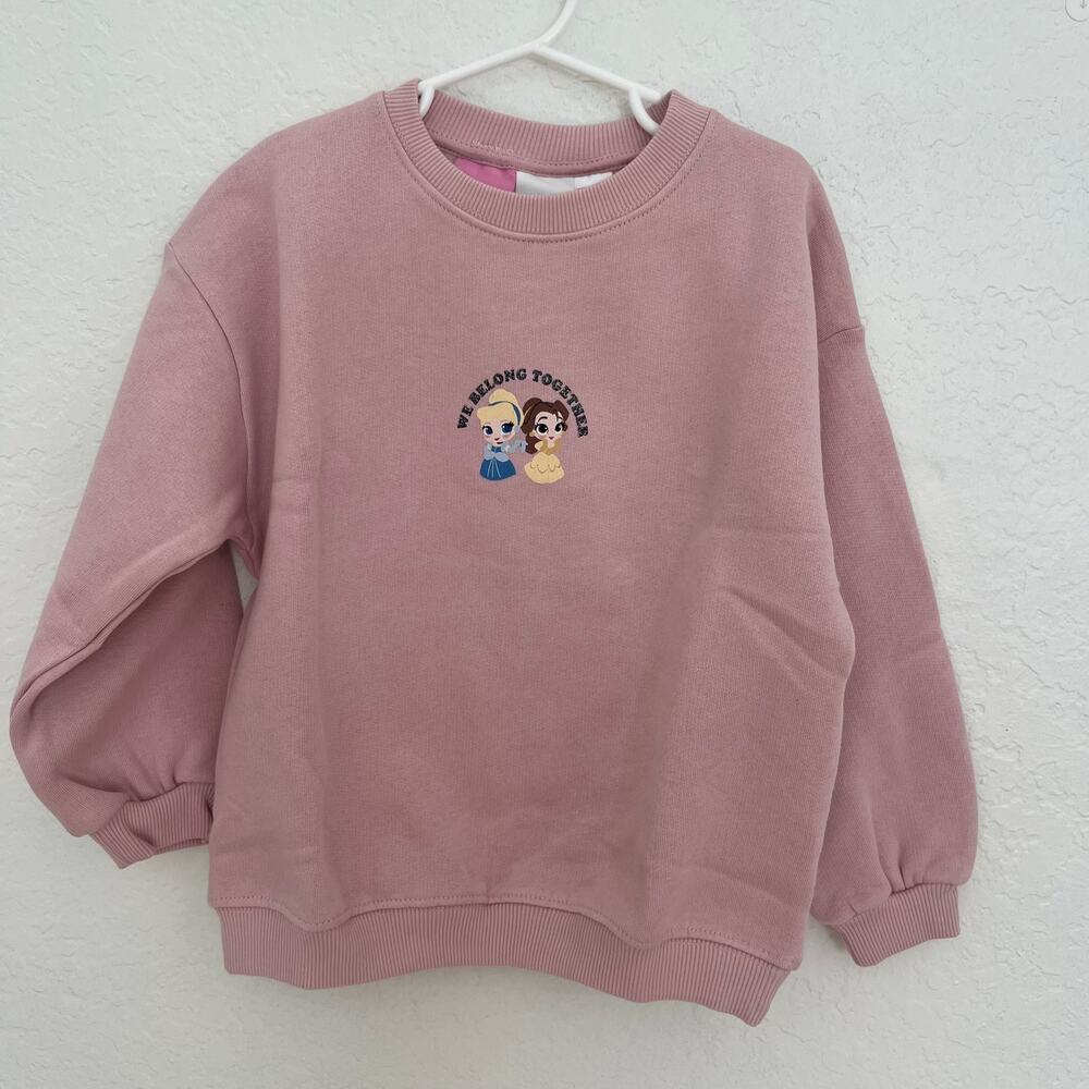 Zara Pink Disney Princess Sweatshirt 6Y NWT